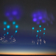 Las explosiones de los cohetes AZURE.